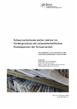 Schwarzarbeitende stehen stärker im Vordergrund als die volkswirtschaftlichen Konsequenzen der Schwarzarbeit-1